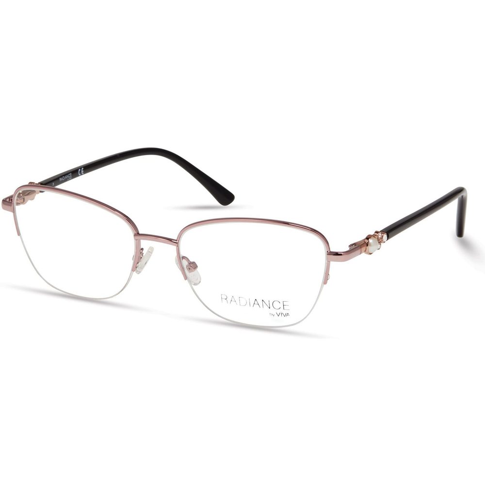 New Radiance by Viva VV-8021 072 Shiny Pink & Black Eyeglasses 55/17/140